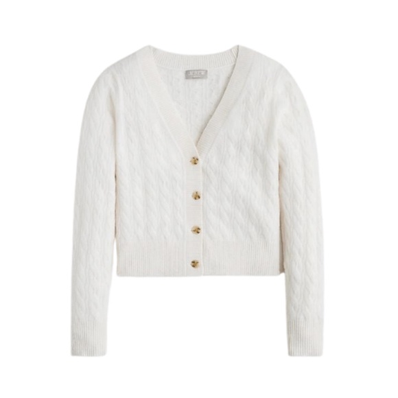 J. Crew Sweaters - J.crew cardigan shurken cableknit v neck cashmere sweater - small